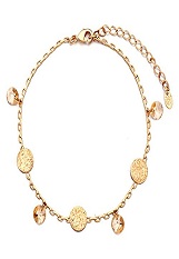 handsome itty-bitty crystal anklet for babies and kids              